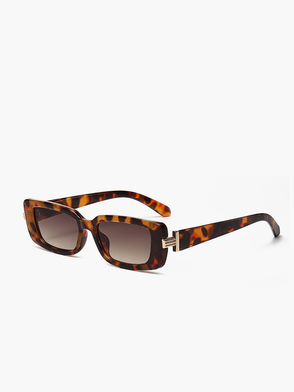 Leopard-Print Oversized Sonnenbrille – UV400, Retro Square Look