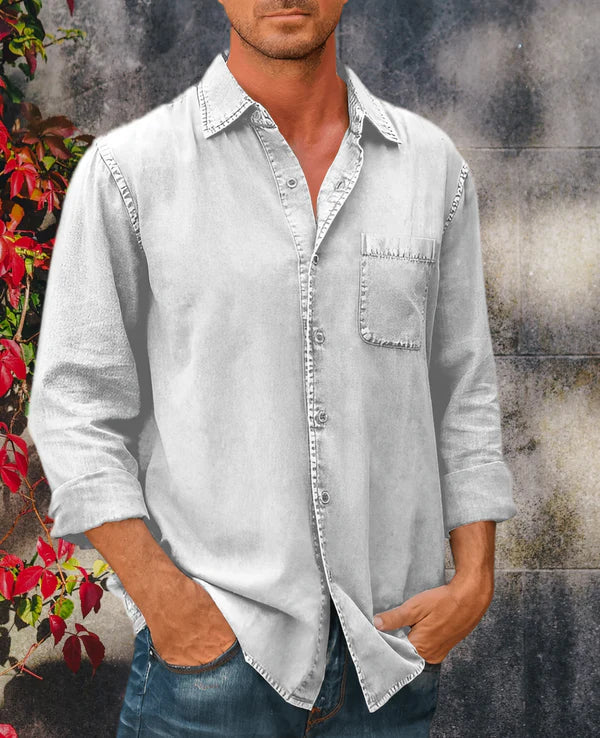 George - Langärmliges Jeanshemd für Herren