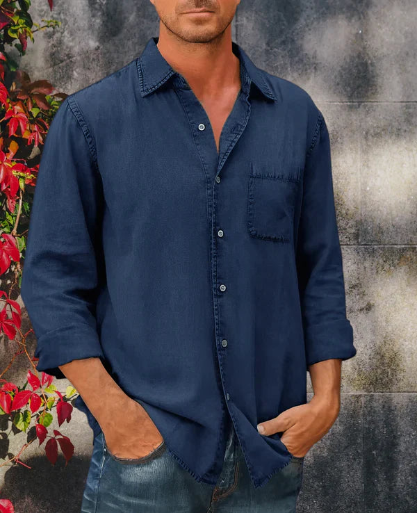 George - Langärmliges Jeanshemd für Herren