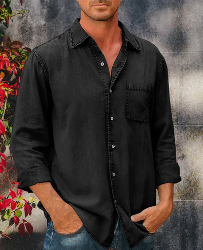 George - Langärmliges Jeanshemd für Herren