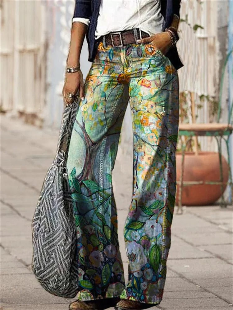 Bettina - Hochwertige Baumwoll-Twill-Denim-Hose