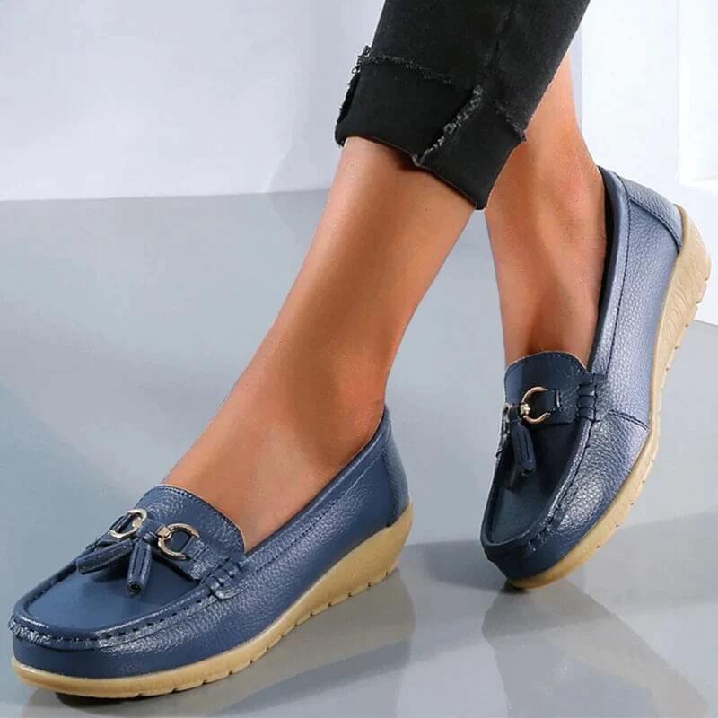 Damen-Sommer-Loafer aus veganem Leder