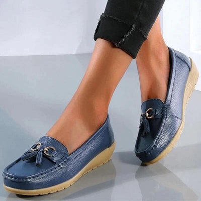 Damen-Sommer-Loafer aus veganem Leder