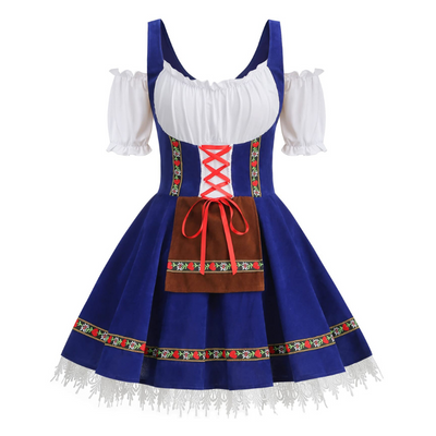 Blaues Oktoberfest Mini Dirndl