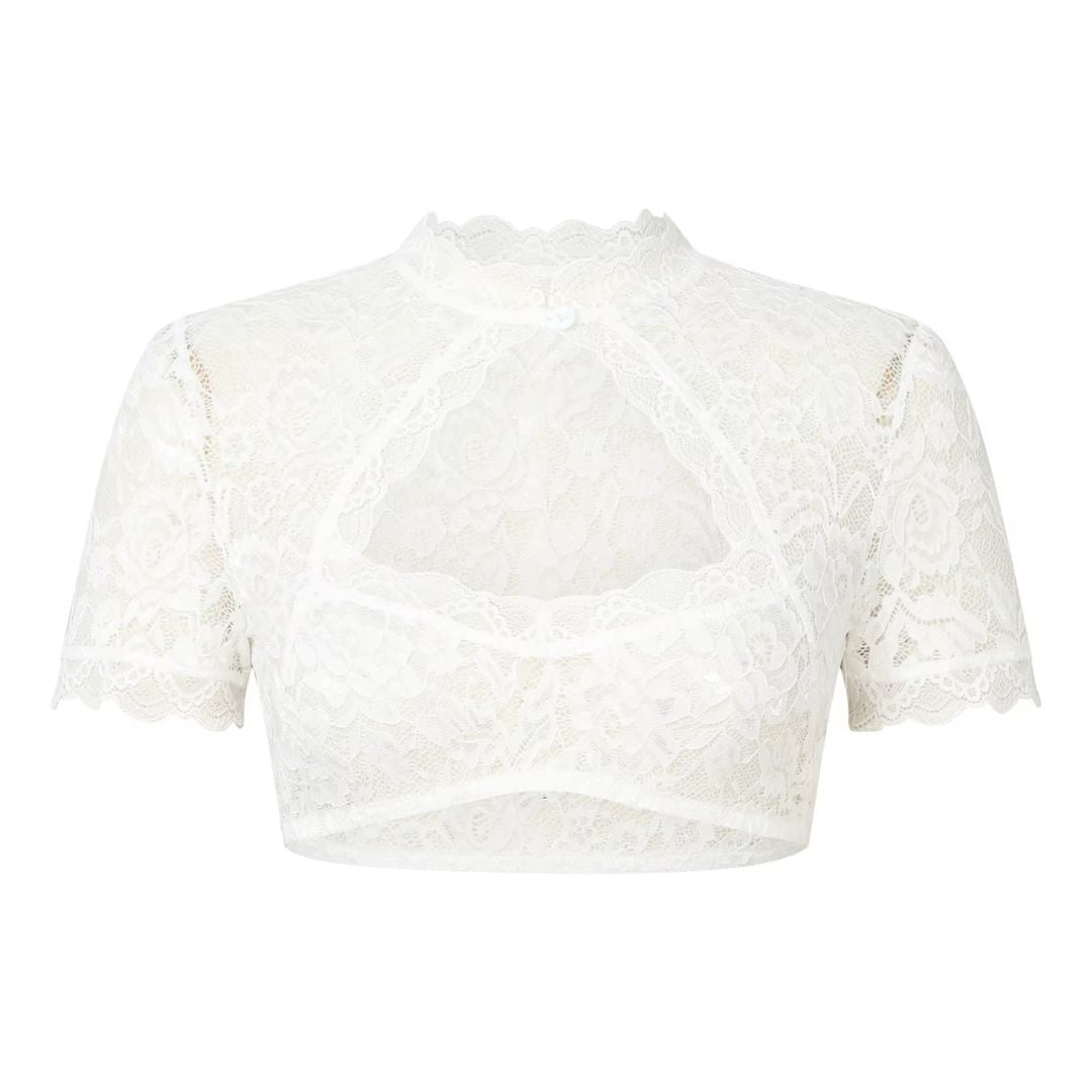 Damen Weiße Oktoberfest Dirndl Bluse