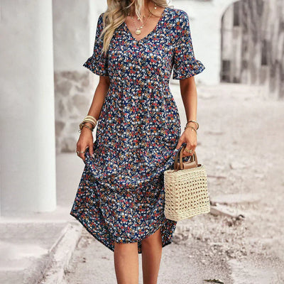 Lena – sommerkleid mit blumenprint