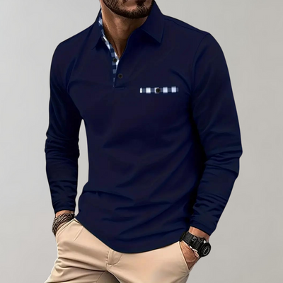 Langärmeliges Poloshirt für Herren