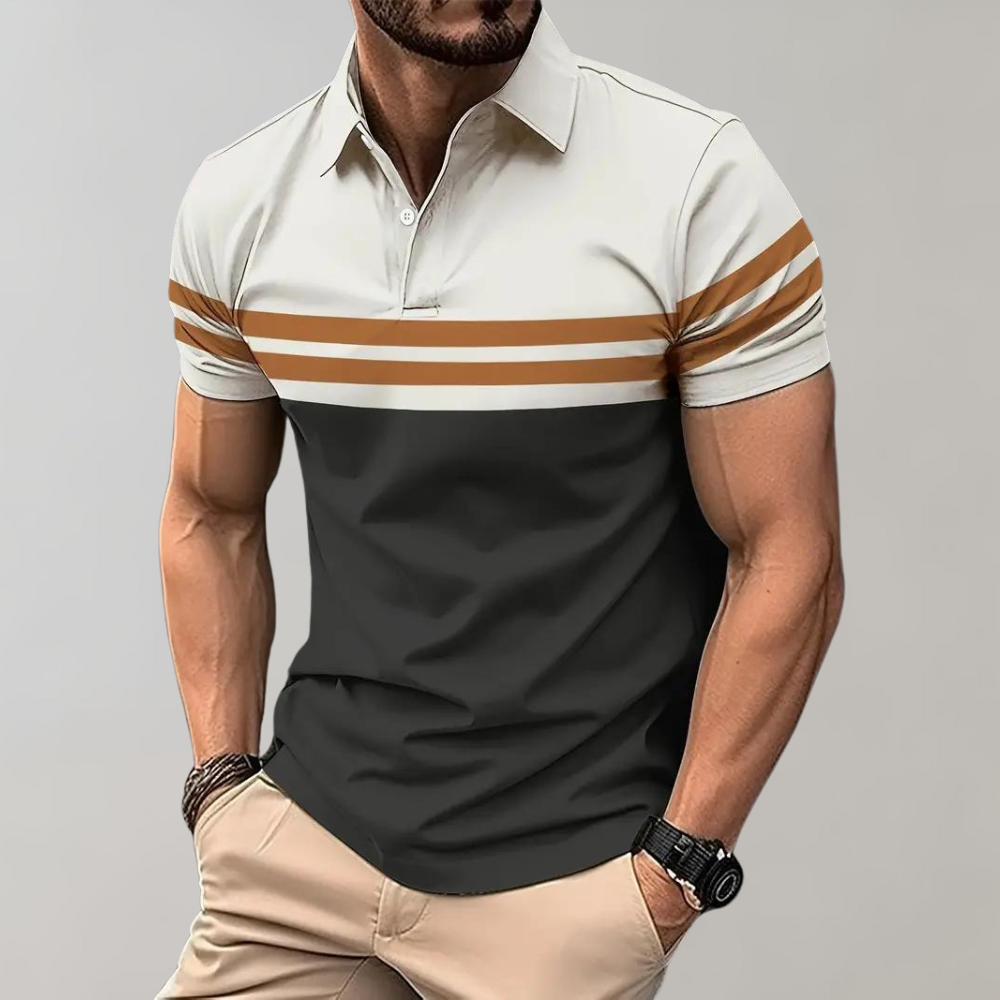 Gestreiftes Herren Poloshirt – Mauro