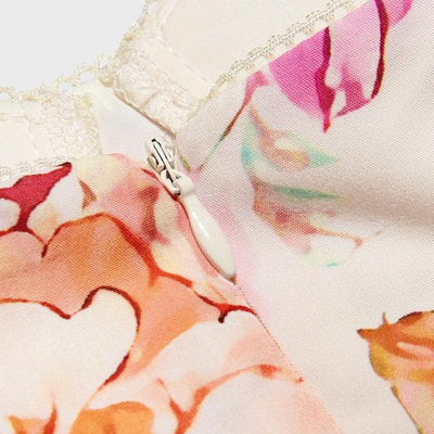 Blumenmuster Midi-Party Kleid – Mireille