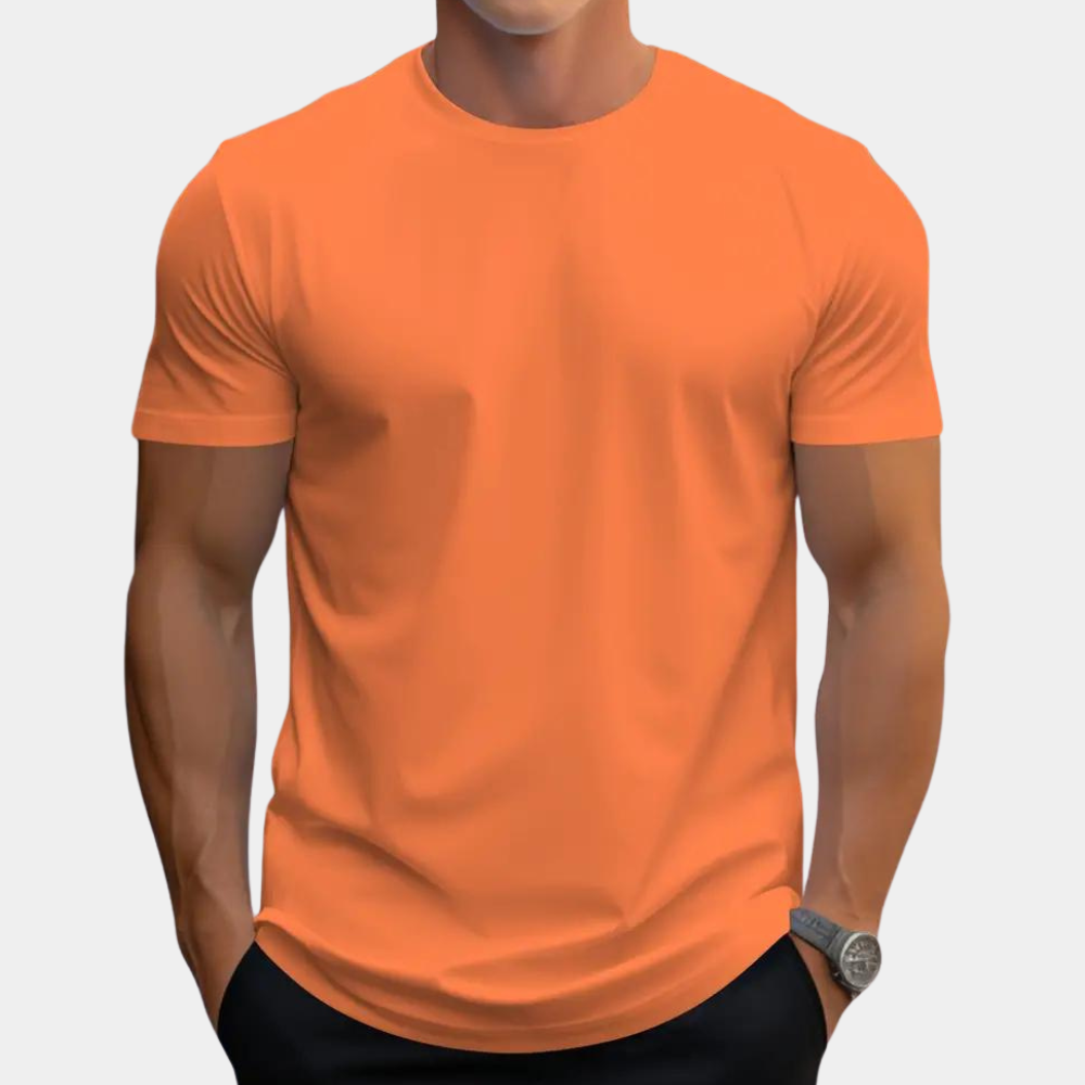 Oranje Herren T-Shirt mit Rundhalsausschnitt – Jaron