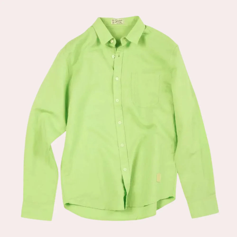 Alcide - Langärmelige Hemden aus Baumwolle und Leinen für Herren