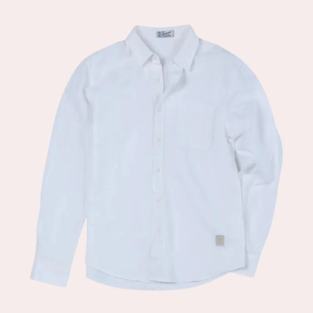 Alcide - Langärmelige Hemden aus Baumwolle und Leinen für Herren