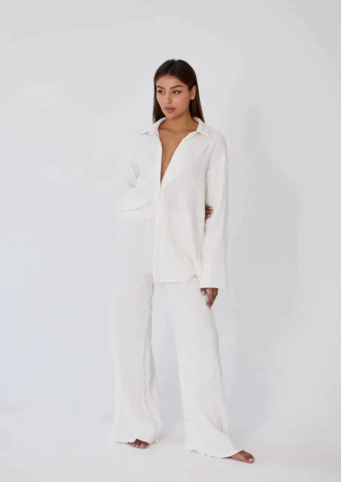 Luftiges zweiteiliges Sommer-Set aus Leinen – Geneve