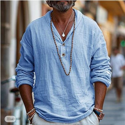 Thurston - Leichtes Henley-Hemd in entspannter Passform für Herren