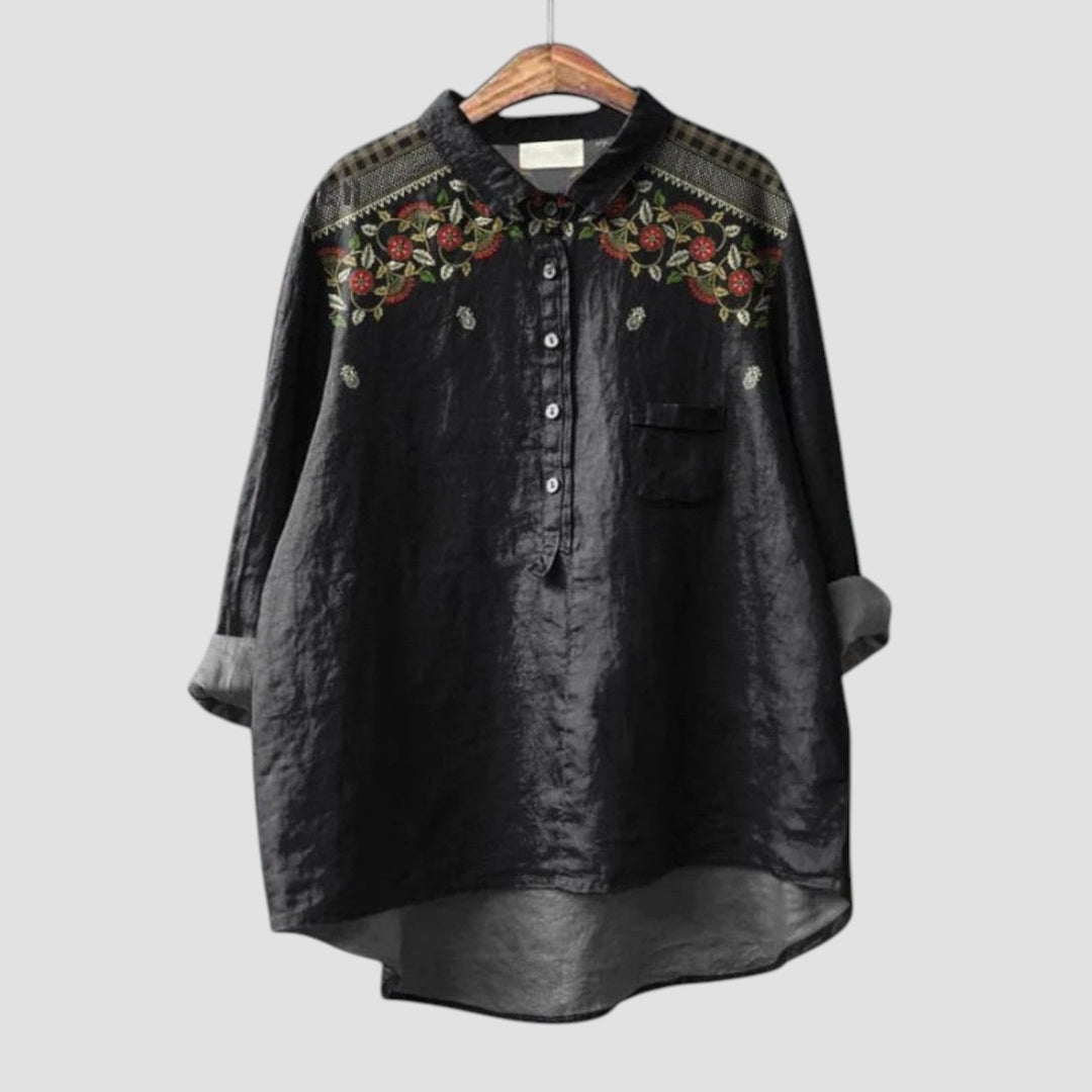 Gisela | Oversize-Bluse mit floralem Komfort