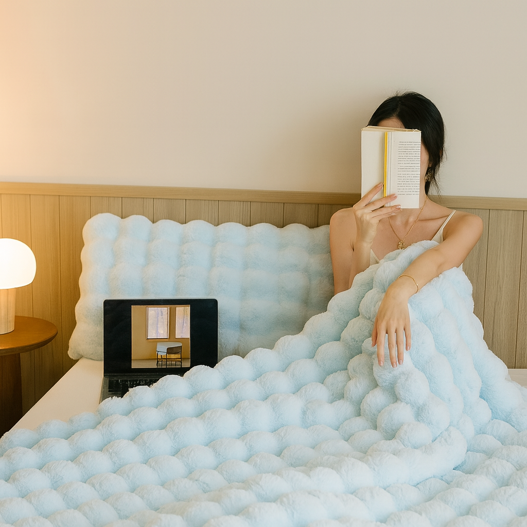 Sylvia | Luxuriöse, plüschige, doppellagige Ganzjahresdecke