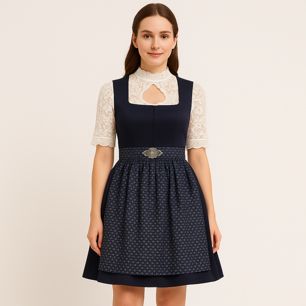 Damen Trachtenkleid – Spitzen-Dirndl für Oktoberfest in München