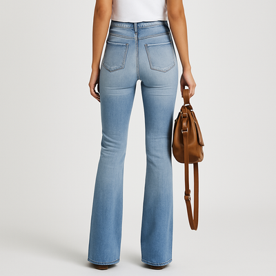 Jane – Damen Stretch-Jeans mit weitem Schlag – Bequeme Passform aus Denim