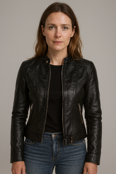 Damenjacke - Elegante Kurzjacke mit Reißverschluss und Taschen für jeden Anlass