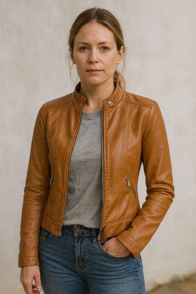 Damenjacke - Elegante Kurzjacke mit Reißverschluss und Taschen für jeden Anlass