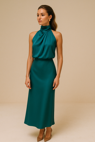 Elara™ | Glamouröse satinierte Kleid