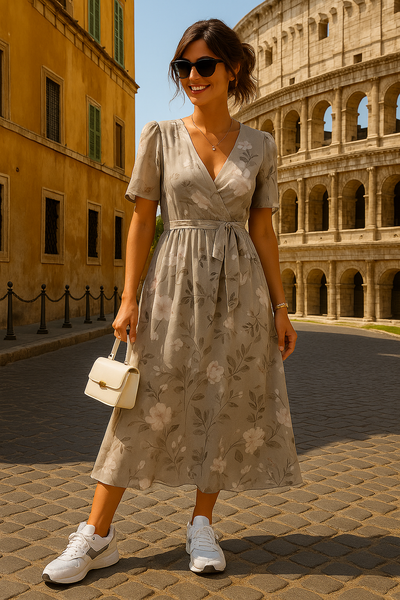 Anneloes | Elegantes V-Ausschnitt Kleid mit Weiblicher Passform