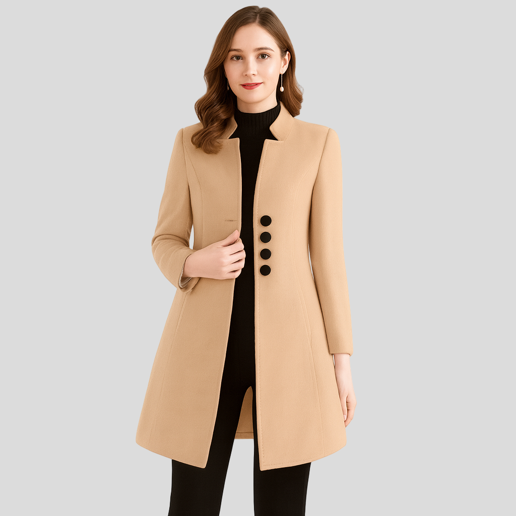 Isla | Eleganter Mantel mit Knopfleiste