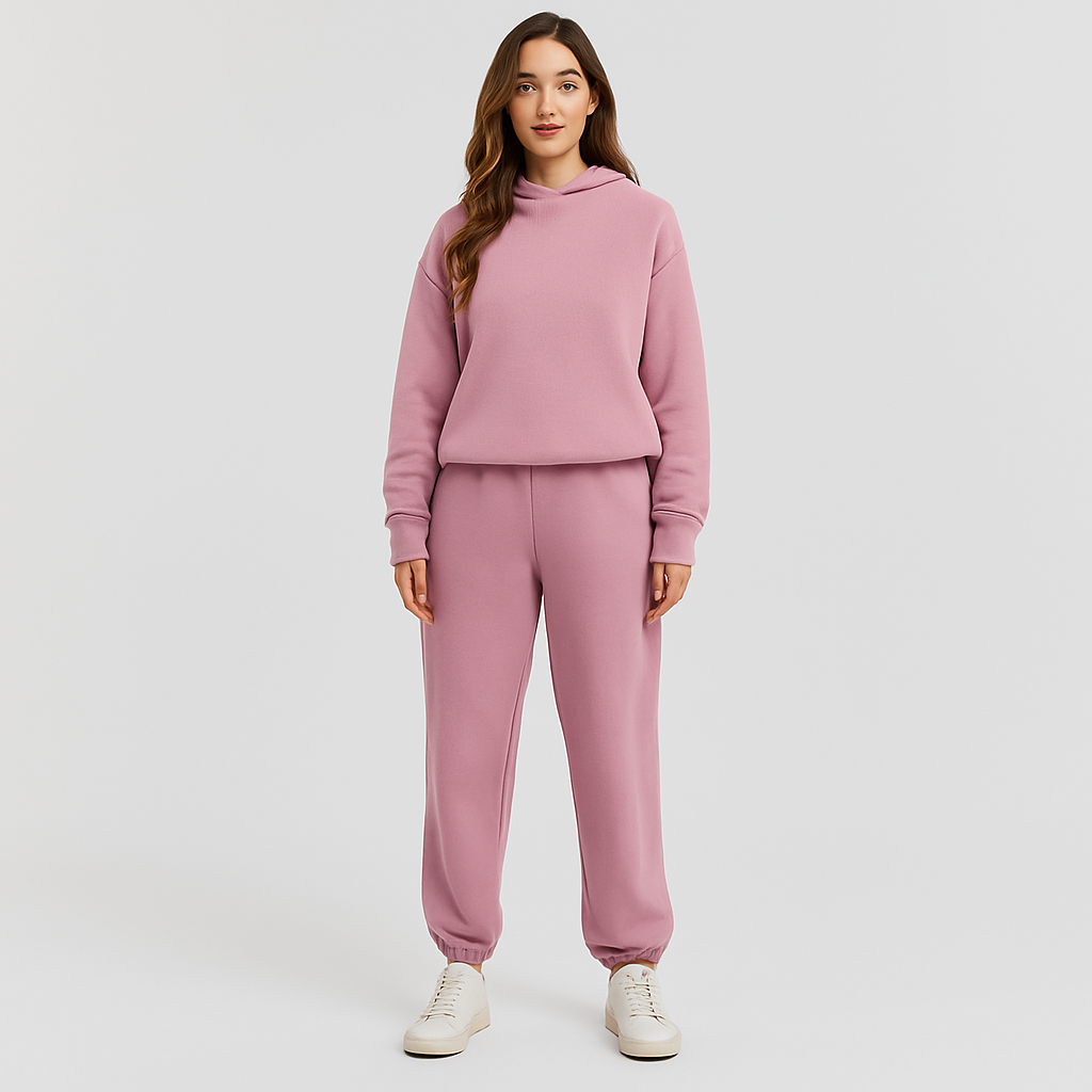 Ultimatives Komfort-Set aus Hoodie und Jogginghose – Gemütliche 2-teilige Loungewear für Frauen