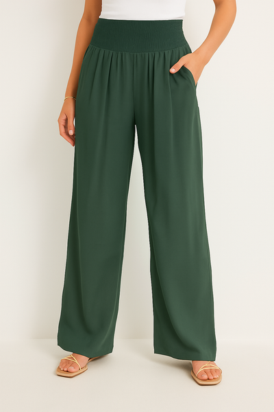Weite Hose mit elastischem Bund
