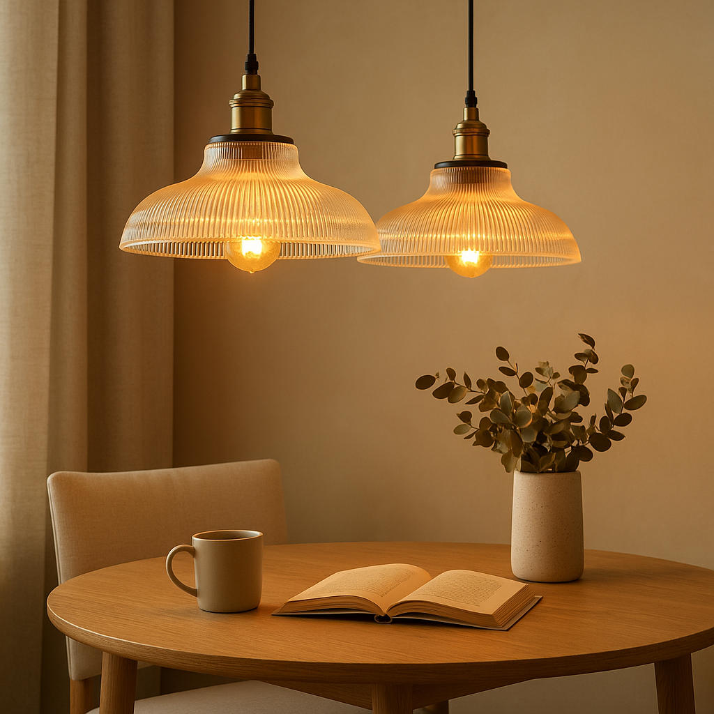 AmberGlow – Vintage-inspirierte Glaspendellampe für eine warme und stilvolle Atmosphäre