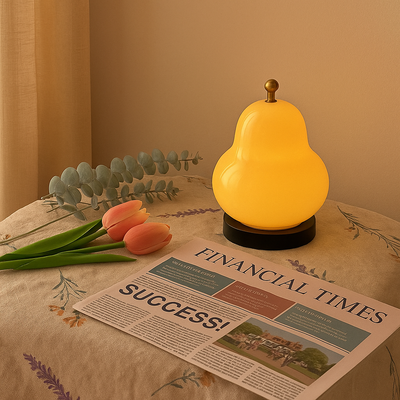 GlowPear – Pæreförmige Touch-Dimmerlampe mit warmem Licht