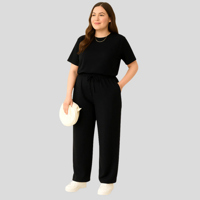 Mira – Mit rundem Kragen und flexiblen Taillenhosen für mühelose Komfort