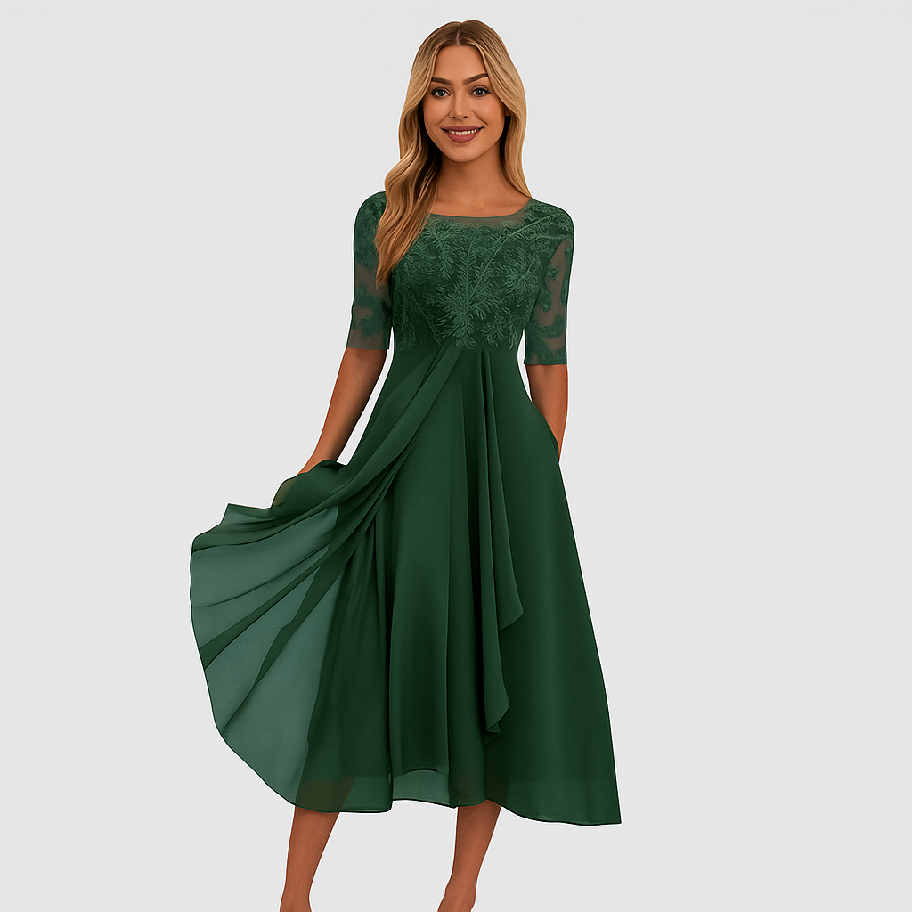 Elara – Zarte blonde Kleid für elegante Anlässe