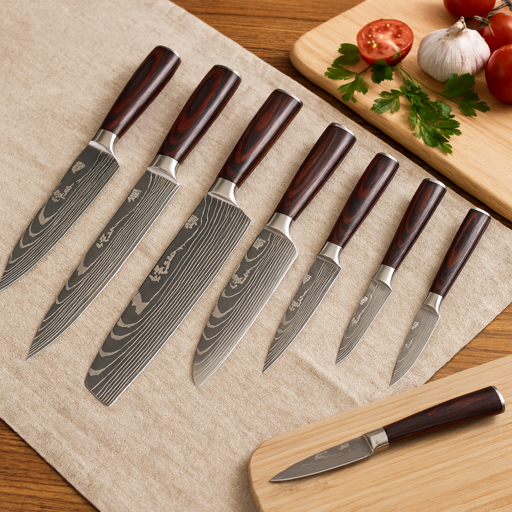 Gustav | 8-teiliges Kochmesserset aus deutschem Stahl