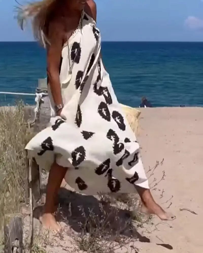 Solis - Lockeres One-Shoulder-Maxikleid