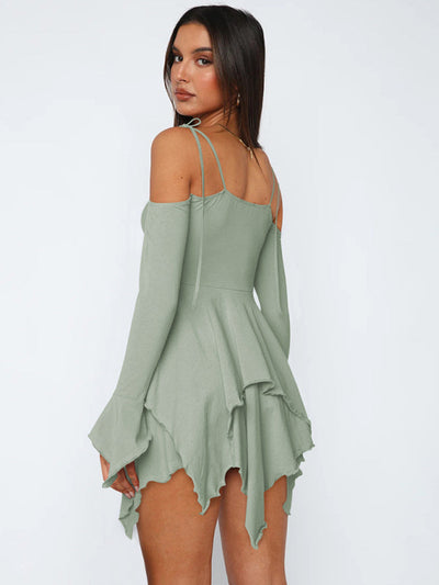 Clara – Schulterfreies Sommerkleid für Damen im Lagenlook