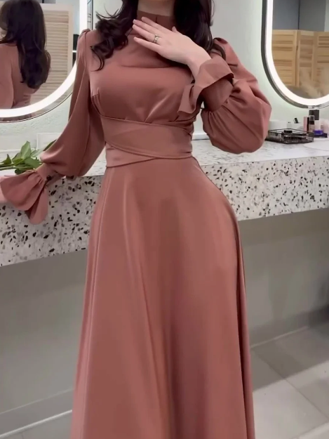 ItalianFrost - Satin Maxi Kleid