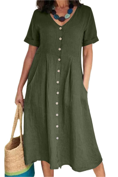 Kurzes, ärmelloses Midi-Kleid für Frauen