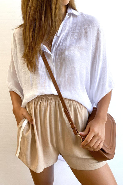 Courtney Lockere Leinen Shorts für Damen