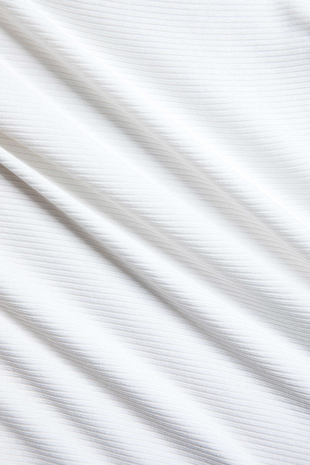 Henrietta | Weiß Geripptes Racerback-Crop-Top mit High-Neck-Ausschnitt