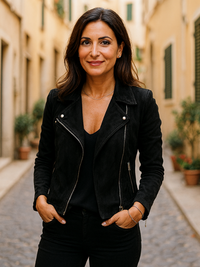 Damen Bikerjacke Mit Asymmetrischem Reißverschluss und Eleganten Details – Jacke Für Stilbewusste Frauen