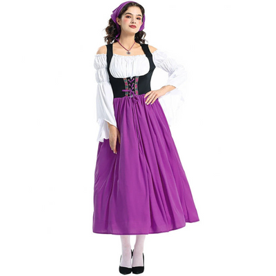 Damen Besticktes Traditionelles Dirndl Kleid | Midi