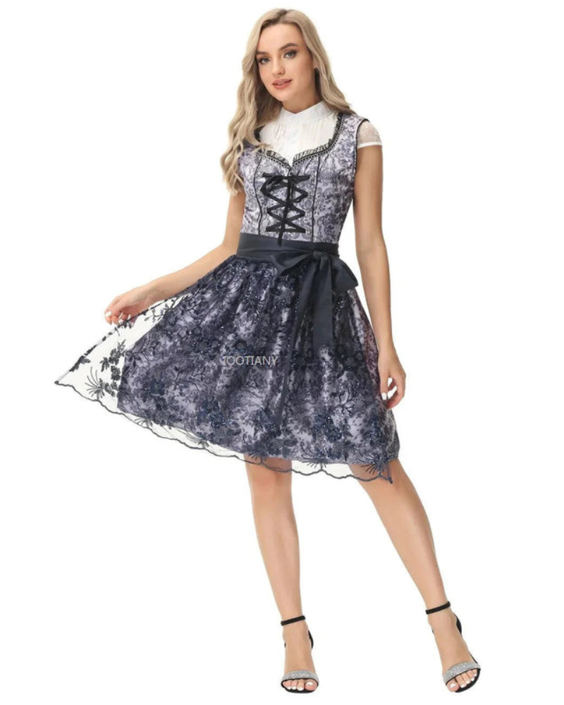 Damen Klassisches Bedrucktes Dirndlkleid | Mini