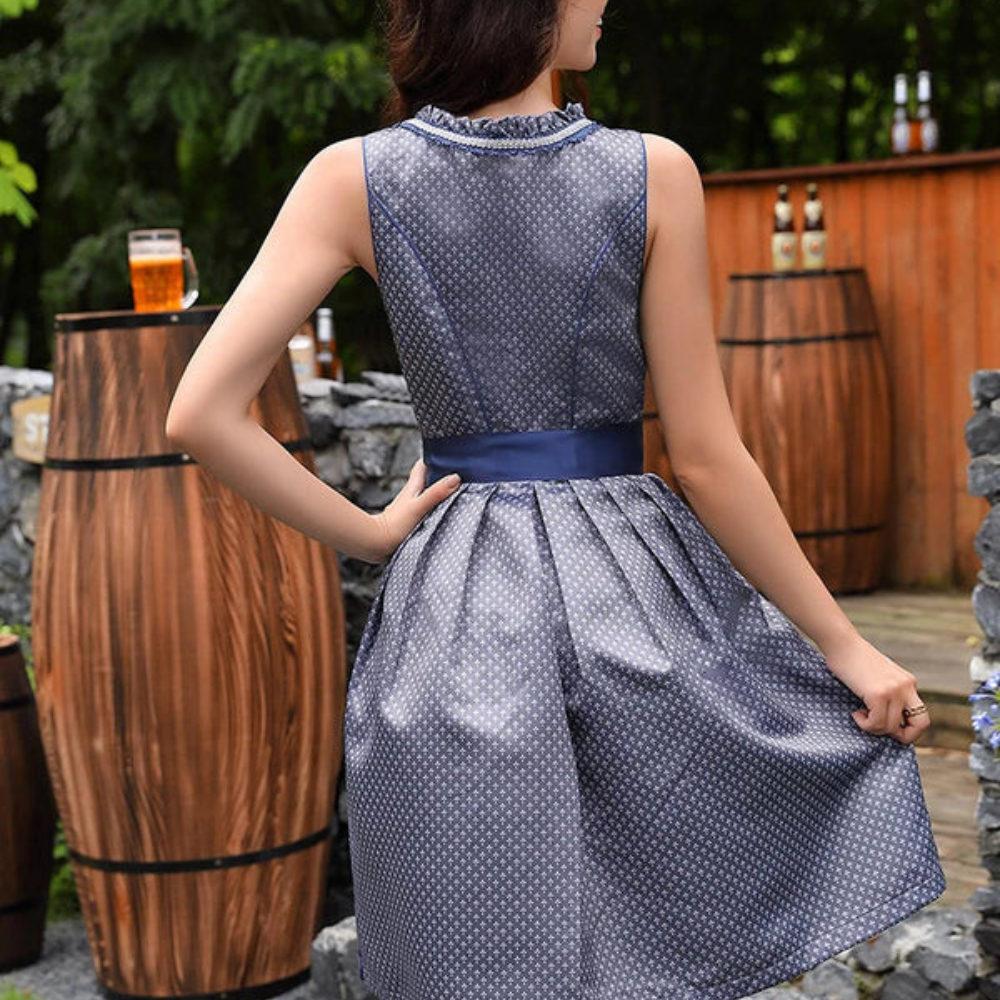 Damen Elegantes Spitzendetail Dirndlkleid | Mini