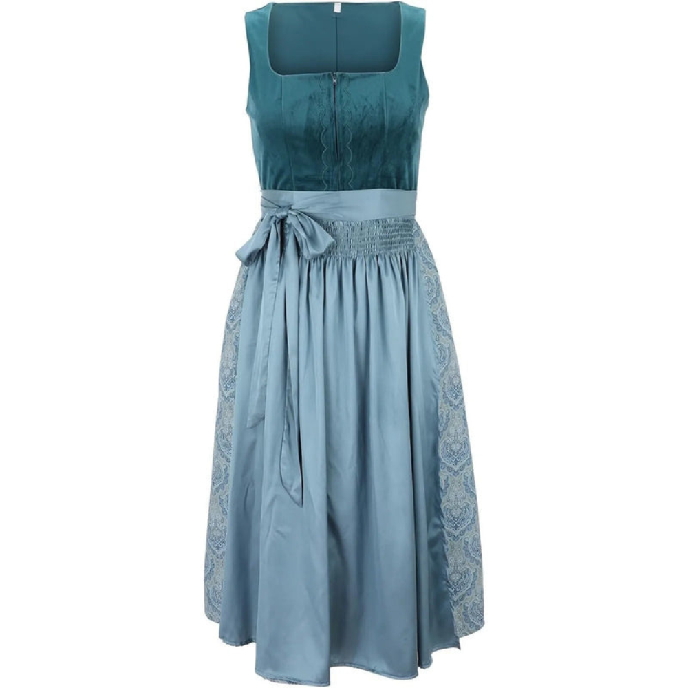 Damen besticktes Vintage Dirndl Kleid | Midi