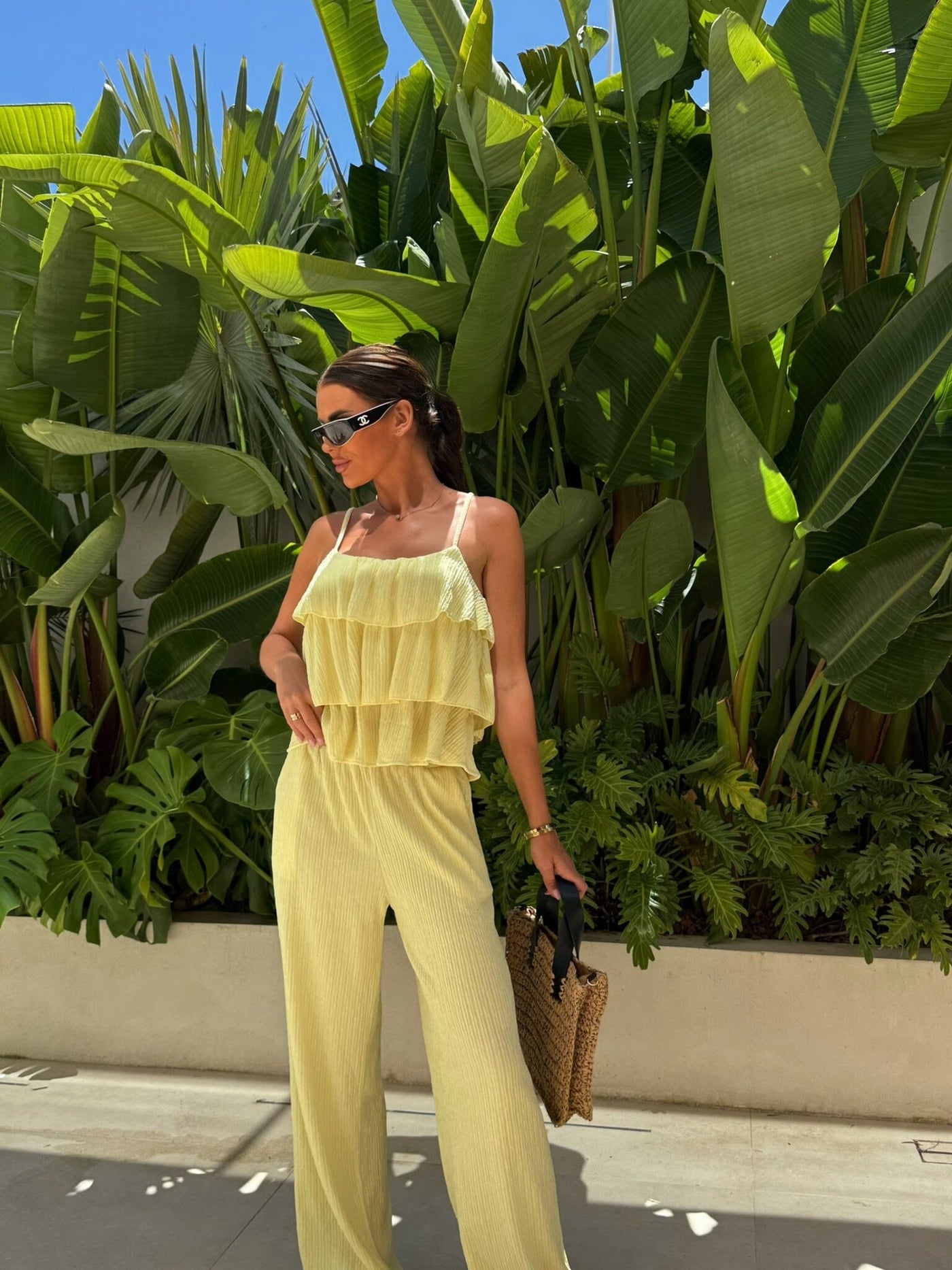 Damen Jumpsuit Elegant Mit Volants Leicht und Bequem