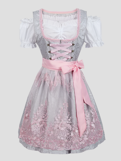 Damen Spitzenkleid Elegante Passform Festliche Kleider