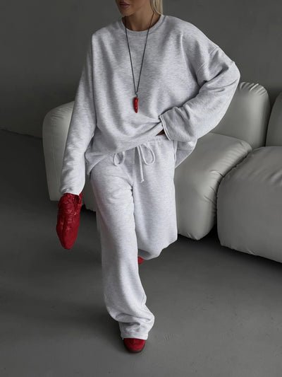 Damen Sweatshirt Set aus Weichem Stoff im Modernen Stil