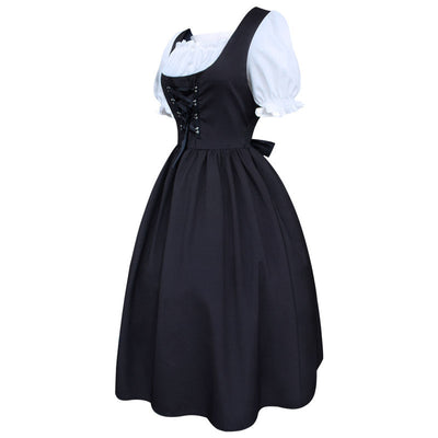 Damen Trachtenkleid Baumwollmix Traditionell Elegant