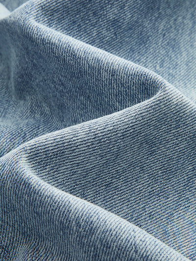 Damenjeans Denim Asymmetrische Taille Weit